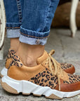 Eleonora - Casual leopardsneakers med tykke såler