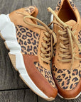 Eleonora - Casual leopardsneakers med tykke såler