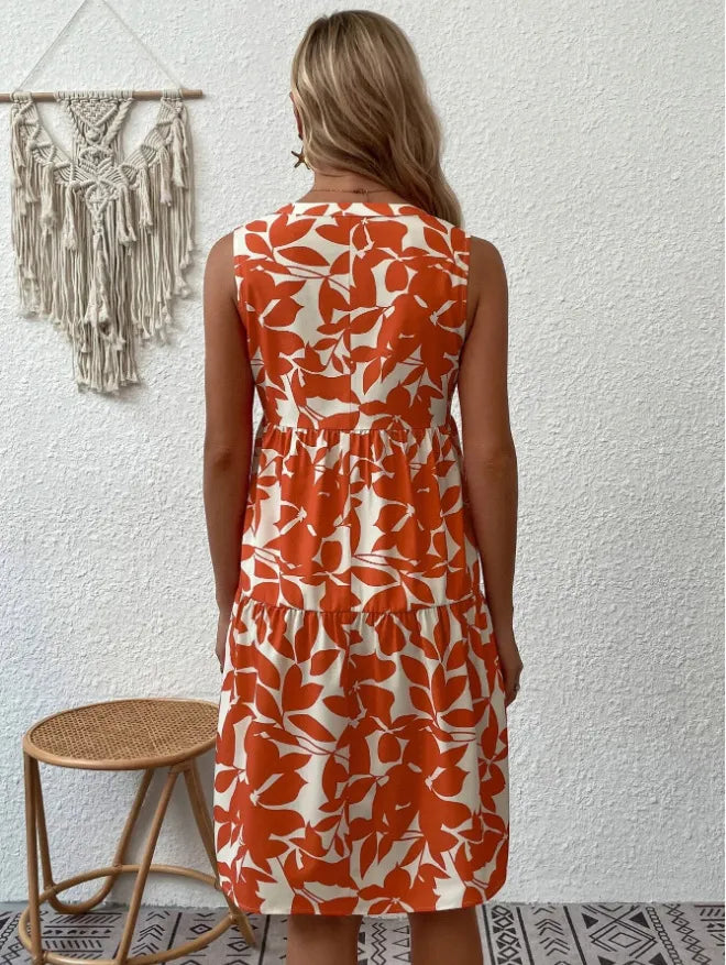 Elaris - Kort kjole til kvinder med blomsterprint