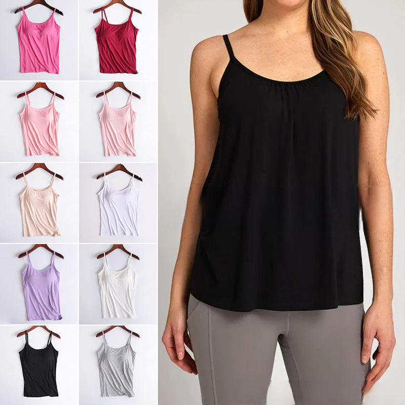 Monica - Tanktop med indbygget bh