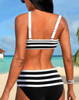Laluna® stribet bikini med høj talje – flatterende talje, tidløst stribet look