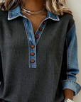 Marisolenne - Afslappet sweatshirt med kontrastsyninger