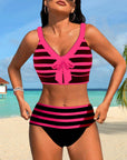 Laluna® stribet bikini med høj talje – flatterende talje, tidløst stribet look