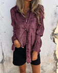 Linda - Bluse i ruskindslook