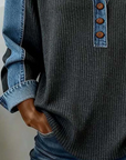 Marisolenne - Afslappet sweatshirt med kontrastsyninger
