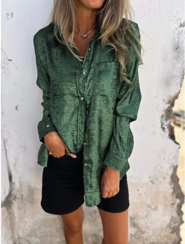 Linda - Bluse i ruskindslook