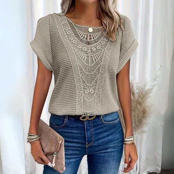 Aina - Elegant bluse i Ibiza-stil