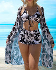 Laluna® 3-delt bikinisæt med trendy print – stilfuld på stranden