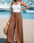 Thea - Ensfarvede oversized bukser