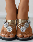 Olivia - Sandaler med diamantblomster
