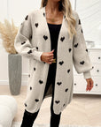 Rochelle - Strikket cardigan med hjertemotiv