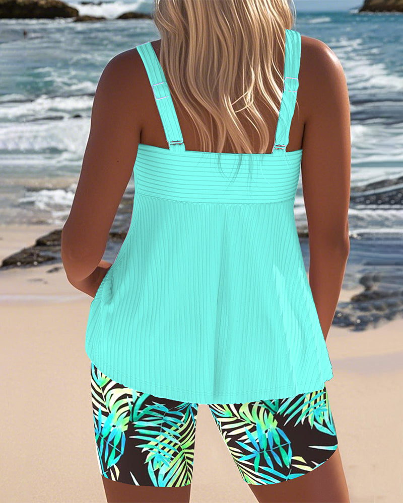 Laluna® farverigt tankinisæt – farverigt strandoutfit til sommeren