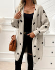 Rochelle - Strikket cardigan med hjertemotiv