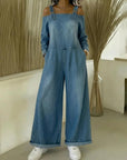 Laverie - Afslappede oversize smækbukser i denim