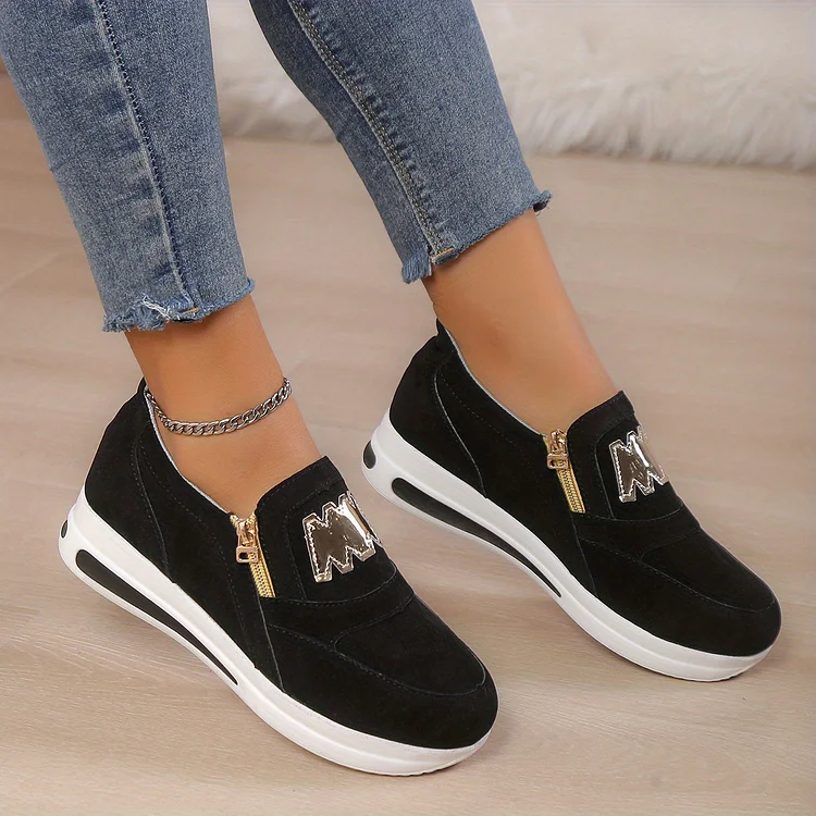 Nella - Komfortable ortopædiske sko med casual slip-on-plateau til kvinder