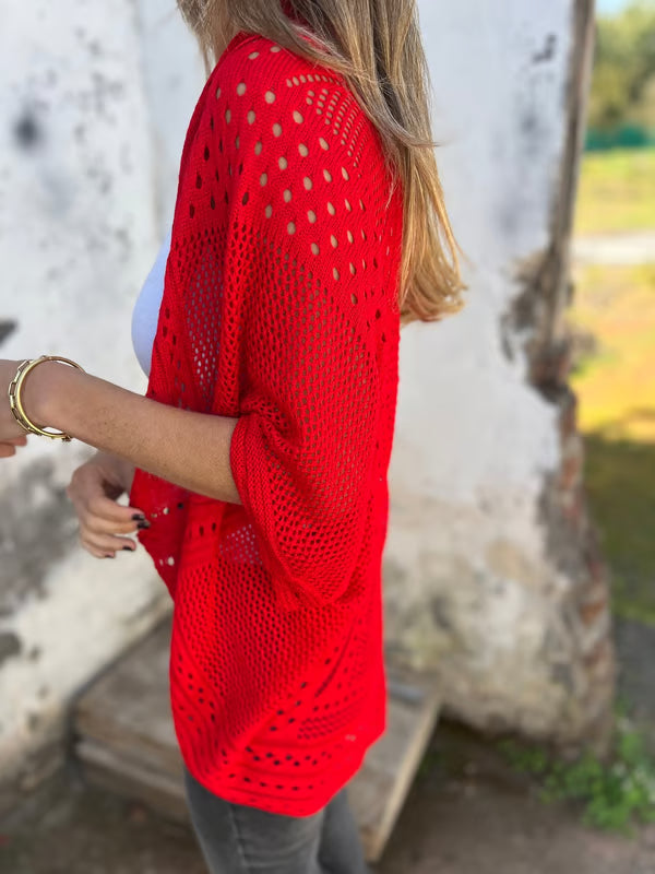 Alithia - Let cardigan med halvlange ærmer