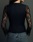 Bruxelle - Elegant blondebluse til damer med transparente ærmer
