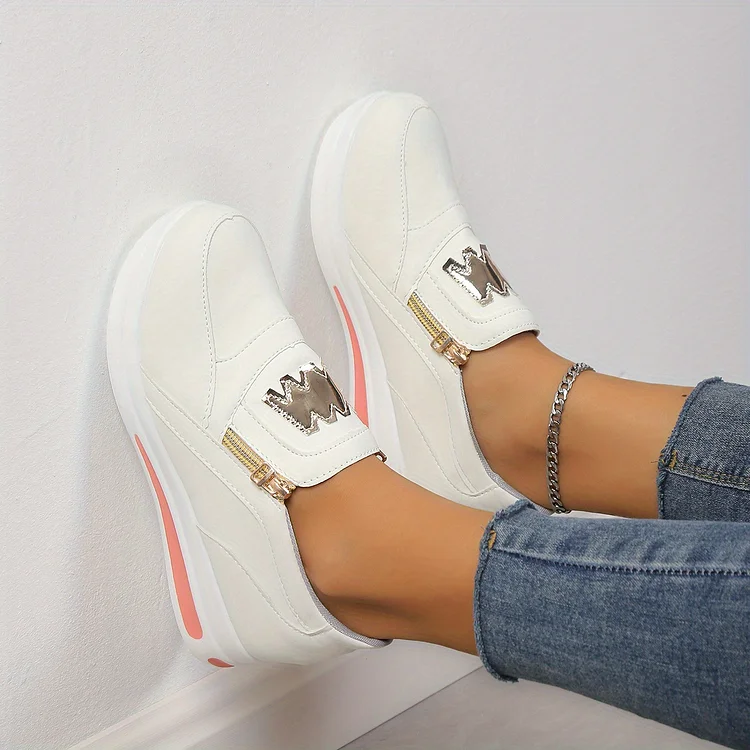 Nella - Komfortable ortopædiske sko med casual slip-on-plateau til kvinder