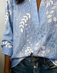 Pelyxa - Damebluse med blomsterprint i bomuld, elegant regular fit til sommeren