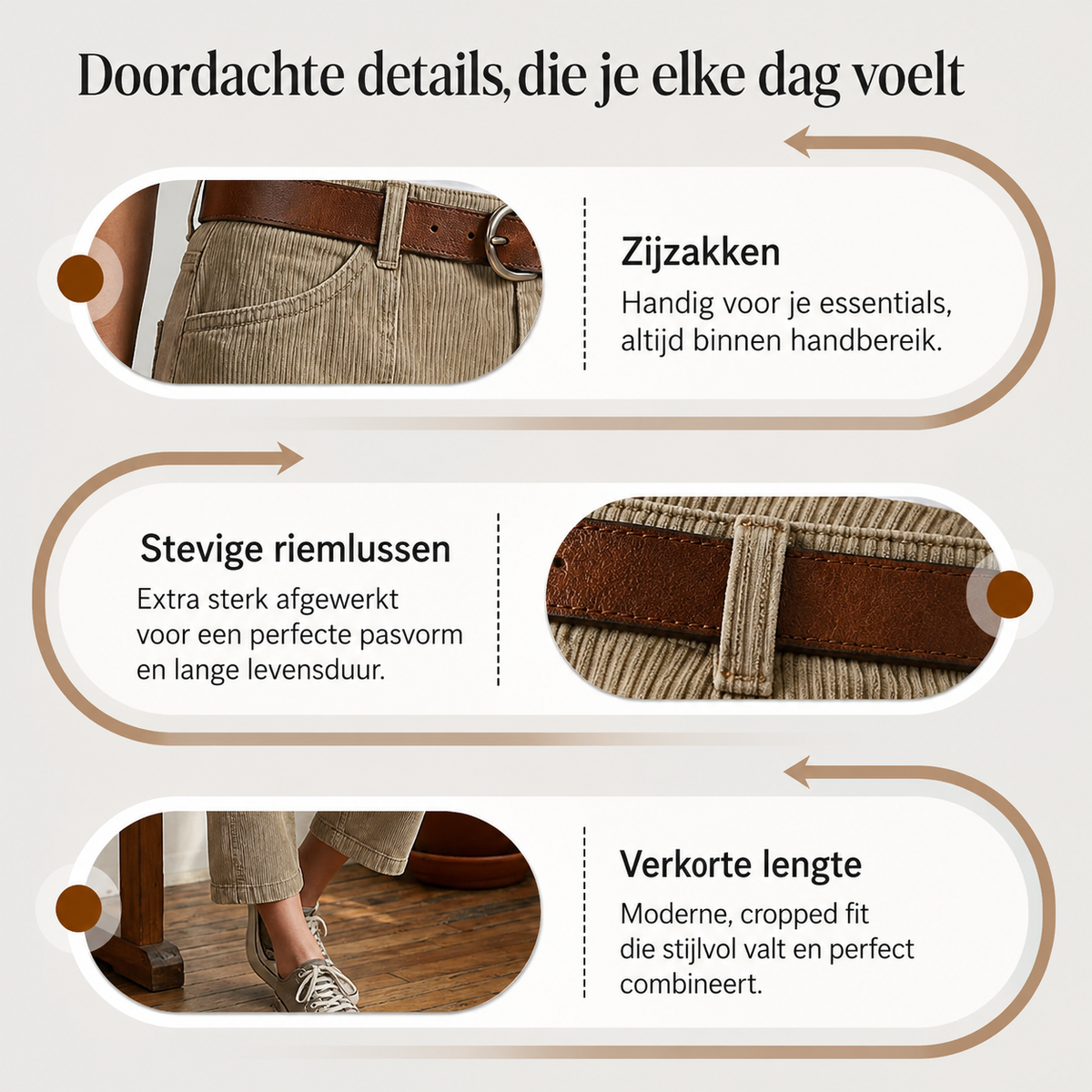 Julia | Afslappede cargo-capribukser til damer