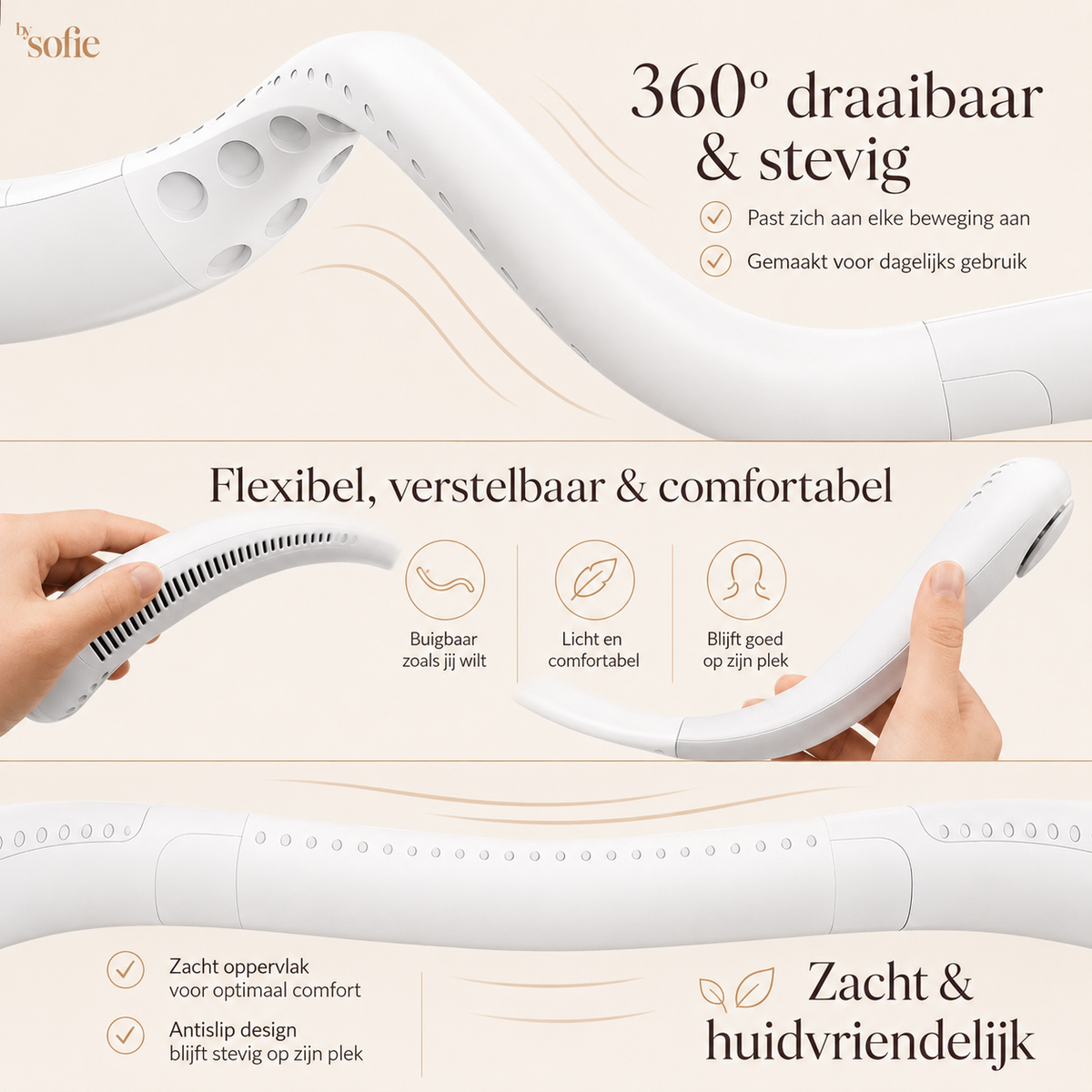 NekFan™ - Bærbar, genopladelig nakkeventilator til øjeblikkelig afkøling!