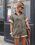 Tessia - Mini-playsuit med gepardprint