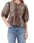 Bella - Top med leopardprint