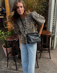 Bella - Top med leopardprint