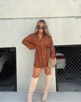 Demi - Kort jumpsuit i satin