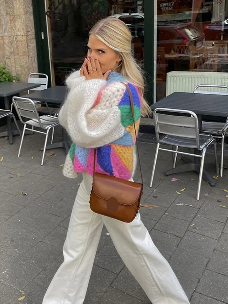Claudia- Stribet sweater i smukke farver