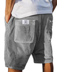 Gideon - Korte fløjlsshorts til mænd med elastisk talje, casual