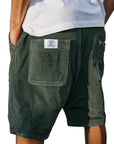 Gideon - Korte fløjlsshorts til mænd med elastisk talje, casual