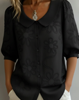 Ismeline - Bluse med broderede blomster