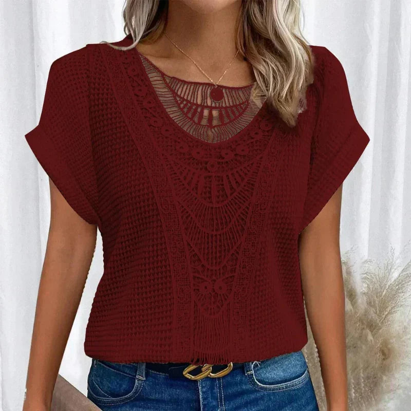 Aina - Elegant bluse i Ibiza-stil