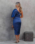 Estelle️ - One shoulder-kjole i satin