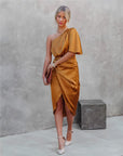 Estelle️ - One shoulder-kjole i satin
