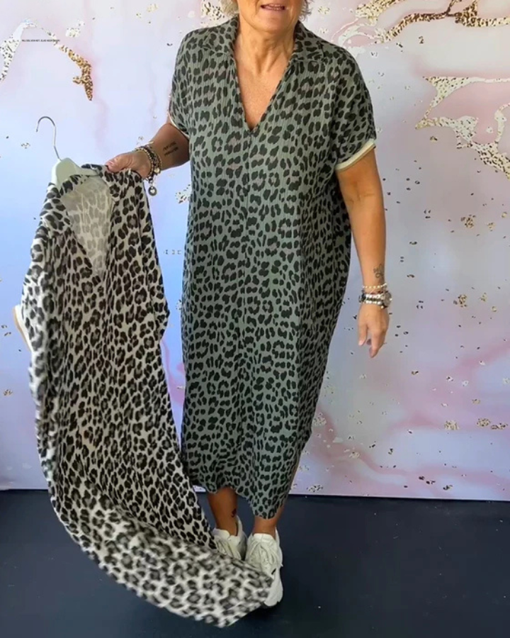 Jaylinn - Elegant leopardkjole