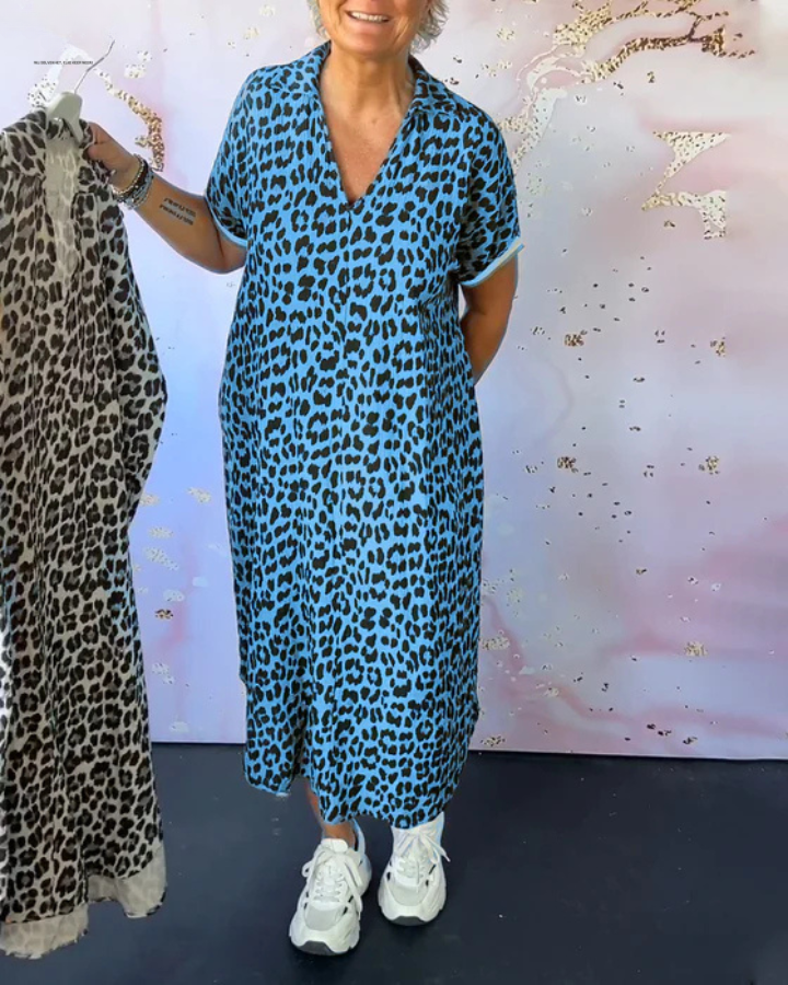 Jaylinn - Elegant leopardkjole