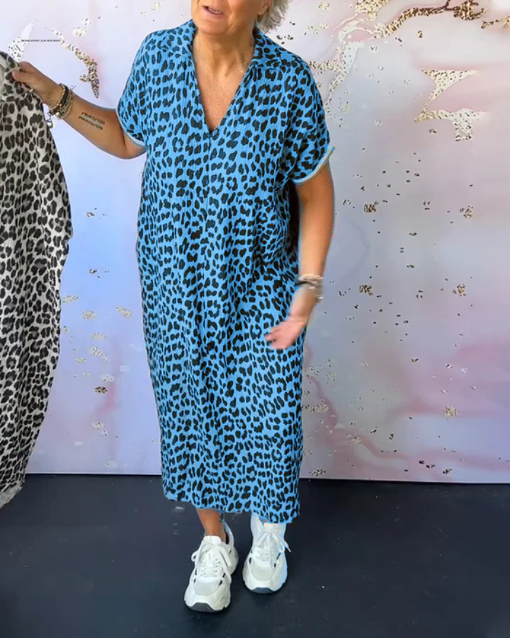Jaylinn - Elegant leopardkjole