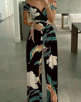 Thalina - Flerfarvet jumpsuit i bomuldsstretch