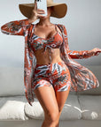 Laluna® 3-delt bikinisæt med trendy print – stilfuld på stranden