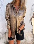 Linda - Bluse i ruskindslook