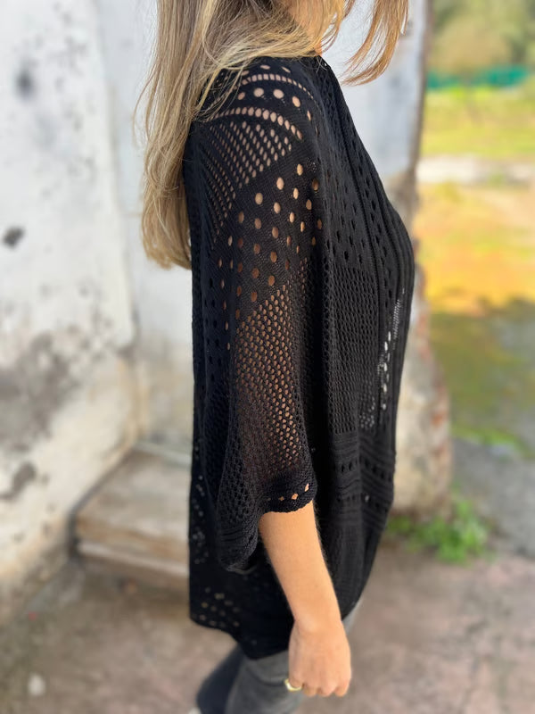 Alithia - Let cardigan med halvlange ærmer