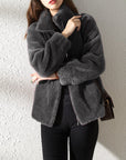 Lune - Fluffy teddyjakke til damer