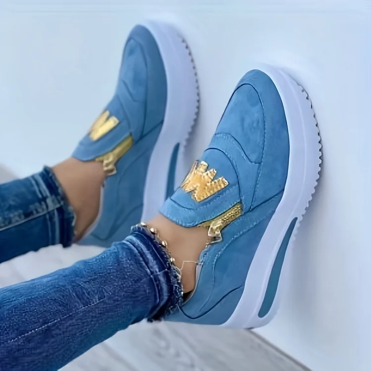 Nella - Komfortable ortopædiske sko med casual slip-on-plateau til kvinder
