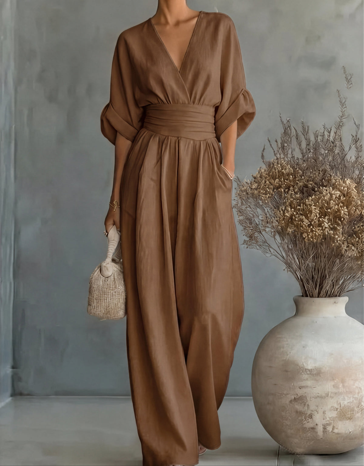 Avelissea - Jumpsuit til kvinder med V-hals