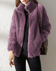 Lune - Fluffy teddyjakke til damer