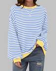 Helyria - Oversized stribet sweater til damer i behagelig casual stil til vinter