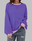 Helyria - Oversized stribet sweater til damer i behagelig casual stil til vinter