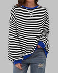 Helyria - Oversized stribet sweater til damer i behagelig casual stil til vinter